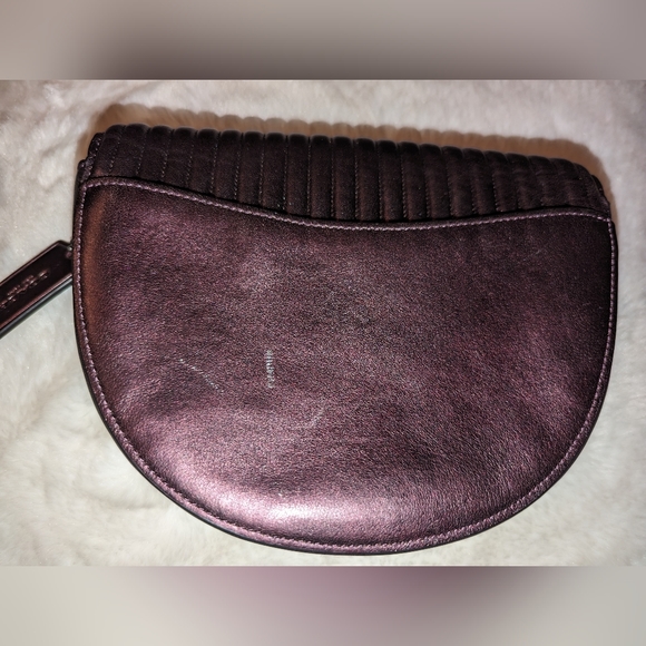 Coach Ellen Metallic Crimson Linear Quilting Nappa Leather Crossbody Bag VGUC - Picture 15 of 16